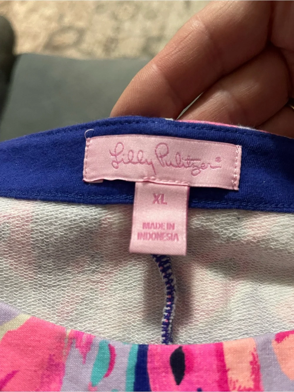 Lilly Pulitzer Pink, Blue & Purple Tropical Print Dress - Picture 2 of 4